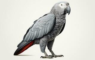 AI generated African Grey Parrot photo