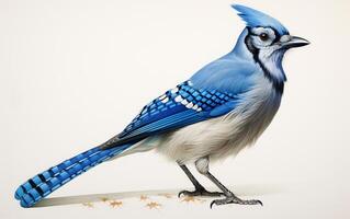 AI Generative Blue Jay Natural bird photography photo