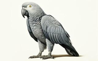 AI generated African Grey Parrot photo