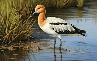 AI generated American Avocet photo