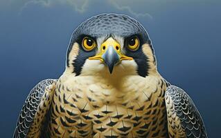 AI Generative Peregrine Falcon bird illustration photography photo