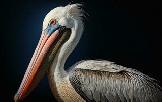 AI Generative Pelican bird Natural illustration photography photo