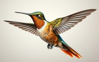 ai generativo colibrí natural animal ilustración fotografía foto