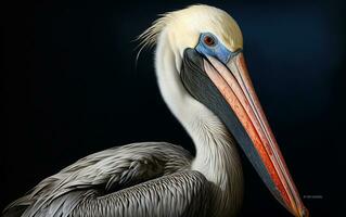 AI Generative Pelican bird Natural illustration photography photo