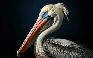 AI Generative Pelican bird Natural illustration photography photo