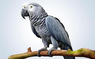 AI generated African Grey Parrot photo