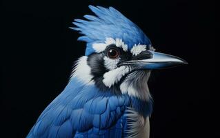 AI Generative Blue Jay Natural bird photography photo