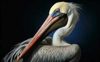 AI Generative Pelican bird Natural illustration photography photo