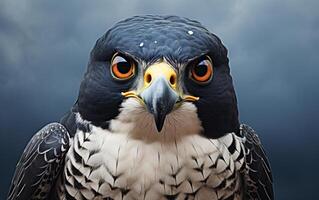 AI Generative Peregrine Falcon bird illustration photography photo