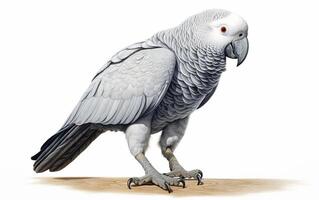 AI generated African Grey Parrot photo