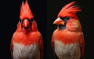 AI Generative Cardinal bird Natural animal photograph photo