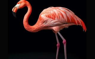 AI Generative American Flamingo bird photography photo