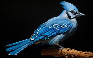 AI Generative Blue Jay Natural bird photography photo