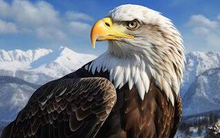 AI Generative Bald Eagle bird photography photo