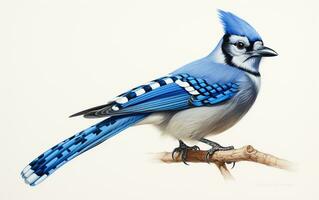 AI Generative Blue Jay Natural bird photography photo