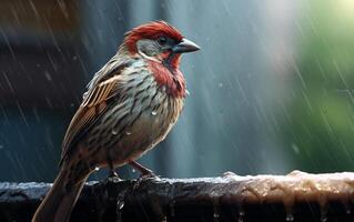 ai generativo linda gorrión pájaro en natural ambiente foto