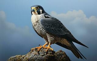 AI Generative Peregrine Falcon bird illustration photography photo