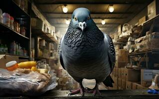 AI Generative Pigeon bird realistic photography photo