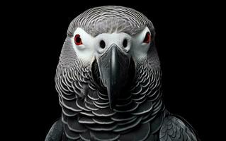 AI generated African Grey Parrot photo