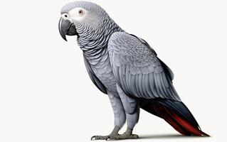 AI generated African Grey Parrot photo