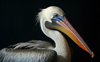 AI Generative Pelican bird Natural illustration photography photo