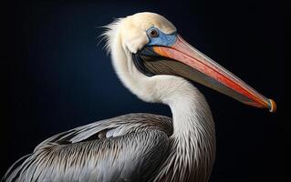 AI Generative Pelican bird Natural illustration photography photo