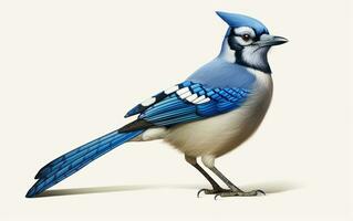 AI Generative Blue Jay Natural bird photography photo