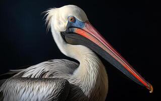 AI Generative Pelican bird Natural illustration photography photo