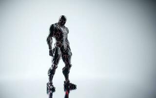 AI generated Robot standing full body modern technology of artificial intelligence AI robot industry photo