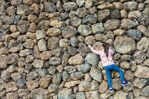 Abstract background of stone wall texture photo