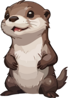 AI generated Cute Otter Animal Image png