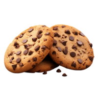 AI generated Cookies with chocolate chips clip art png