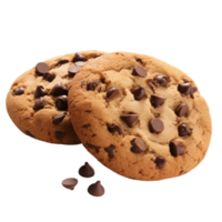 AI generated Cookies with chocolate chips clip art png