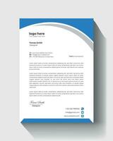 letterhead flyer corporate official minimal creative abstract professional informative newsletter vector business letterhead template