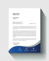 letterhead flyer corporate official minimal creative abstract professional informative newsletter vector business letterhead template