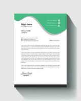 letterhead flyer corporate official minimal creative abstract professional informative newsletter vector business letterhead template