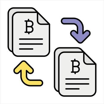 distribute ledger color outline icon design style vector