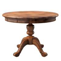 ai generado redondo de madera Clásico mesa acortar Arte png