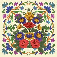 indio Mughal flor motivo antecedentes borde, sin costura floral pared modelo de el Mughal era, Mughal tradicional vistoso arco portón vector patrón, sin costura indio Mughal flor motivo,