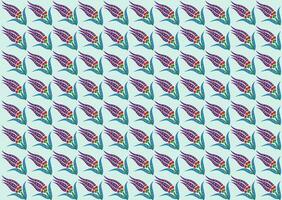 Mughal flower pattern with blue background,Textile, vector