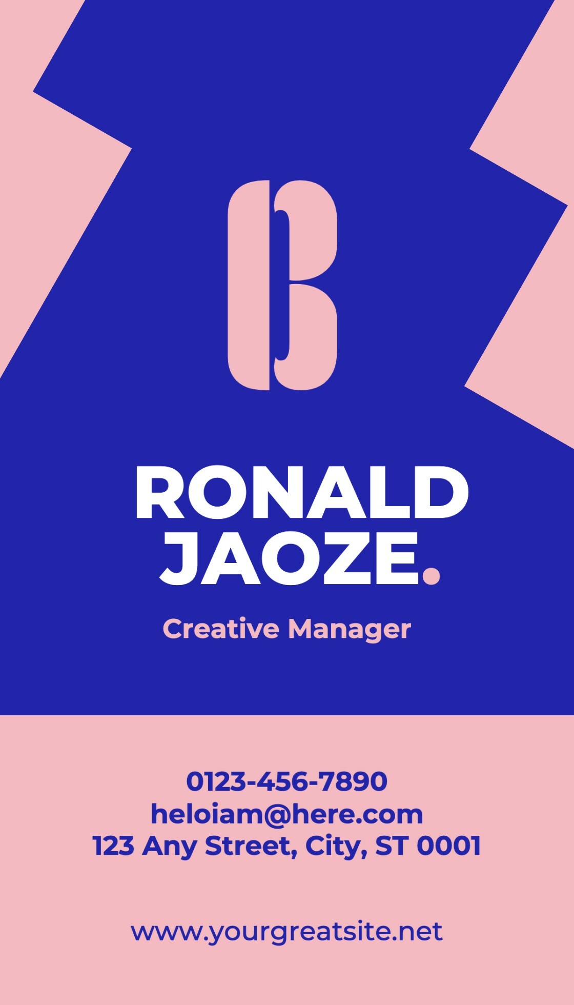 Geometric Pastel Creative Business Card