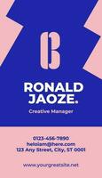 Geometric Pastel Creative Business Card template