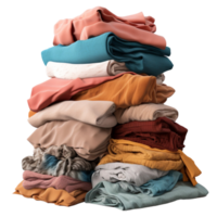 AI generated Stack of clothes clip art png