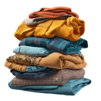 AI generated Stack of clothes clip art png