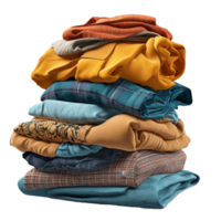 AI generated Stack of clothes clip art png