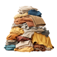 AI generated Stack of clothes clip art png