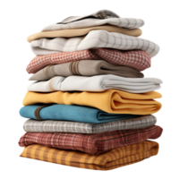 AI generated Stack of clothes clip art png