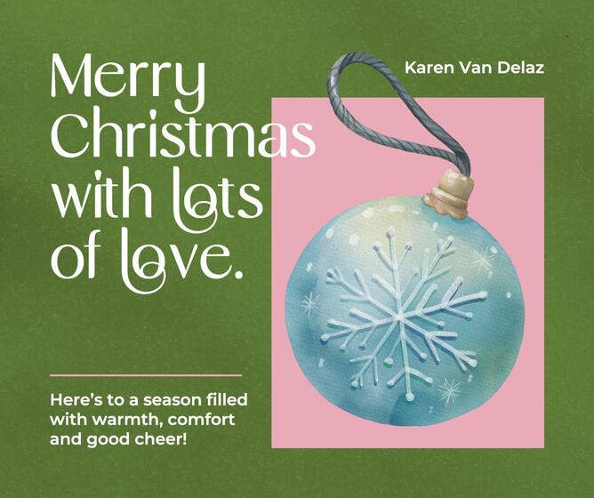 Green Christmas Greetings for Facebook Post