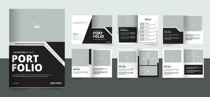 Architecture or Real Estate construction Projects Portfolio Template for any project purpose vector