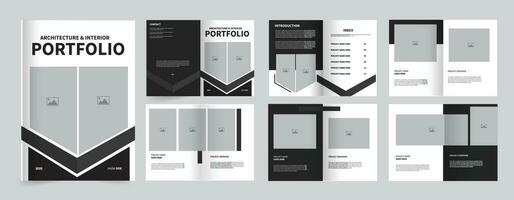 architecture or interiorPortfolio, modern looking portfolio brochure template vector